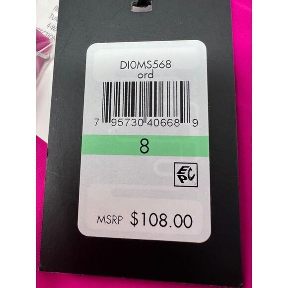 DKNY Magenta Ruched Tummy Control UV Protection One-Piece Swimsuit 8 - Picture 4 of 7